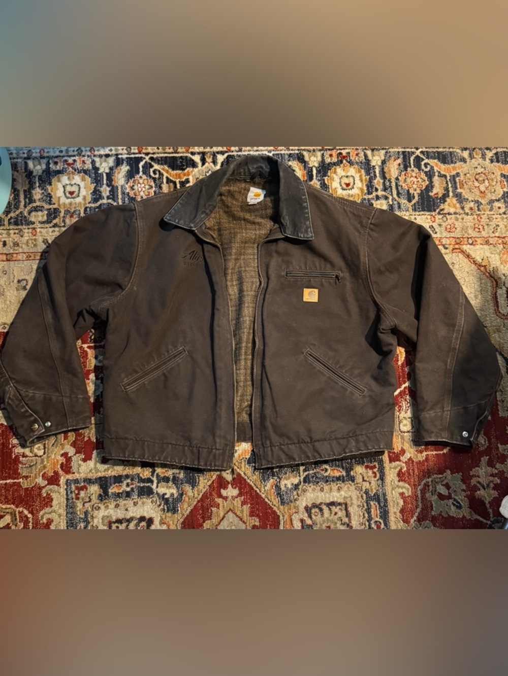 Vintage Carhartt J97 DKB Jacket Men’s Size XL Brown Blanket Lined